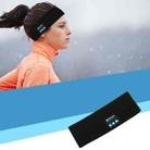 Bluetooth Headset Sports Headband Outdoor Running Yoga Sweat-Absorbent Headscarf, Colour: Black - 1