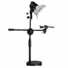 Mobile Phone Live Support Shooting Gourmet Beautification Fill Light Indoor Jewelry Photography Light, Style: 355W Mushroom Lamp + Stand + Overhead Stand - 1