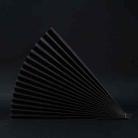 69x39cm Photo Props Hard Cardboard Folding Fan Photography Background Folded Paper(06 Carbon Black) - 1