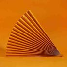 69x39cm Photo Props Hard Cardboard Folding Fan Photography Background Folded Paper(13 Orange) - 1