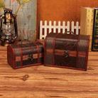 Jewelry Storage Box Retro Wooden Treasure Box Shooting Props Decoration，Specification： 2 PCS/Set Ordinary Type - 1