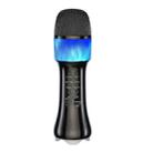 Q99 Bluetooth Microphone Wireless Silencing Applause Changing Tone Blue Light Microphone Audio(Charm Black) - 1