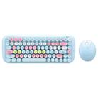 MOFii Candy Punk Keycap Mixed Color Wireless Keyboard and Mouse Set(Elegant Blue) - 1