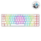 T8 68 Keys Mechanical Gaming Keyboard RGB Backlit Wired Keyboard, Cable Length:1.6m(White Green Shaft) - 1