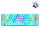 T8 68 Keys Mechanical Gaming Keyboard RGB Backlit Wired Keyboard, Cable Length:1.6m(Blue Green Shaft) - 1