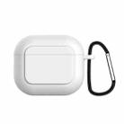 Silicone Shockproof Cover with Metal Buckle For AirPods 3(White) - 1