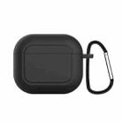 Silicone Shockproof Cover with Metal Buckle For AirPods 3(Black) - 1