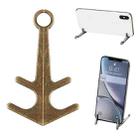 Mini Lazy Desktop Mobile Phone Bracket Multifunction Magnetic Anchor Tablet Stand(Retro Gold) - 1