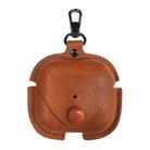 PU Leather Protective Case with Metal Buckle for AirPods 3(Brown) - 1