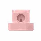 2 In 1 Smart Watch Charging Bracket Desktop Silicone Watch Charging Stand For Apple Watch(Pink) - 1