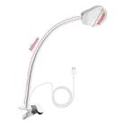 PD-5S 38 LEDs Adjustable Light Multifunctional Clip-on Reading Magnifying Glass, EU Plug, Style:5/15X(White) - 3