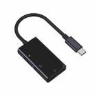 3 in 1 USB-C / Type-C Male to 3.5mm + PD 60W Female Charging & Digital Audio Adapter(Black) - 1