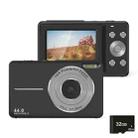 DC403L-AF 2.4-Inch 16X Zoom HD Digital Camera Mini Children Photography Camera US Plug(Black+32G) - 1