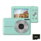 DC403L-AF 2.4-Inch 16X Zoom HD Digital Camera Mini Children Photography Camera US Plug(Green+32G) - 1