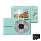 DC403L-AF 2.4-Inch 16X Zoom HD Digital Camera Mini Children Photography Camera EU Plug(Green+32G) - 1