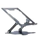 Integrated Foldable Laptop Stand Hollow Heat-Dissipating Flat Desktop Stand(Deep Space Gray) - 1