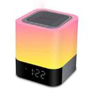 MUSKY Wireless Bluetooth Speaker Bedside Alarm Clock Touch Sensor Night Lamp Mini Speaker(Colorful Light) - 1