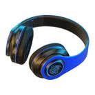 B39 Wireless Bluetooth Headset Subwoofer With Breathing Light Support TF Card(Black Blue) - 1