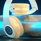 B39 Wireless Bluetooth Headset Subwoofer With Breathing Light Support TF Card(White) - 7