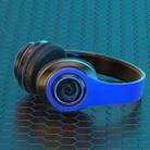 B39 Wireless Bluetooth Headset Subwoofer With Breathing Light Support TF Card(Blue Black) - 1