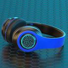 B39 Wireless Bluetooth Headset Subwoofer With Breathing Light Support TF Card(Blue Black) - 1