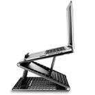 N5 Laptop Stand Portable Double-Layer Multi-Gear Adjustment Heightening Folding Plastic Heat Dissipation Bracket(Elegant Black) - 1