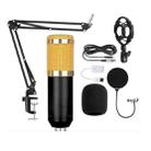 BM800 Condenser Microphone Set With USB Sound Card(Black And  Golden Net) - 1