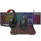 FOREV FV-Q809 Keyboard + Mouse + Mouse Pad + Headset Four-Piece Set for Office, Game - 1