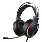 FOREV G99 USB RGBHead-Mounted Wired Headset With Microphone, Style: Standard Version (Colorful Light Black) - 1