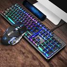 XINMENG 620 Manipulator Feel Luminous Gaming Keyboard + Macro Programming Mouse Set, Colour: Black Mixed Light Classic - 1