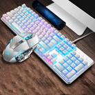 XINMENG 620 Manipulator Feel Luminous Gaming Keyboard + Macro Programming Mouse Set, Colour: White Mixed Light Classic - 1