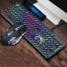 XINMENG 620 Manipulator Feel Luminous Gaming Keyboard + Macro Programming Mouse Set, Colour: Crystal Black Mixed Light Retro  - 1