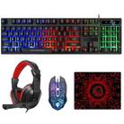 LD-126 4 in 1 Luminous Keyboard + Mouse + Earphone + Mouse Pad Set - 1
