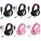 Salar S300 RGB Luminous Wired Computer Online Game Headset, Colour: 7.1 USB Pink - 2