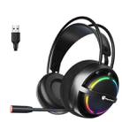 PANTSAN PSH-100 USB Wired Gaming Earphone Headset with Microphone, Colour: 7.1 USB Black  - 1