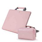 Book Style Laptop Protective Case Handbag For Macbook 16 inch(Pink + Power Bag) - 1