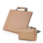 Book Style Laptop Protective Case Handbag For Macbook 16 inch(Camel + Power Bag) - 1