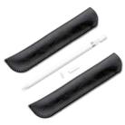 2 PCS In-Line Capacitive Stylus Pen Protective Case For Apple Pencil, Style: Ordinary  (Crazy Horse Black) - 1