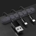 6 Holes Bear Silicone Desktop Data Cable Organizing And Fixing Device(Lavender Gray) - 1