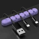 6 Holes Bear Silicone Desktop Data Cable Organizing And Fixing Device(Lilac Purple) - 1