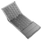 B066 78 Keys Bluetooth Multi-System Universal Folding Wireless Keyboard with Touchpad(Pearley Gray) - 1