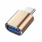 10 PCS USB 3.0 Female to USB-C / Type-C Male OTG Adapter(Gold) - 1