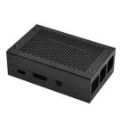 Aluminum Alloy Shell Grid Cooling Box For Raspberry Pi 3 Model B Pi 2/B + Black - 1