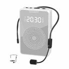 ZXL-H3 Portable Teaching Microphone Amplifier with Time Display, Spec: Wired Version (White) - 1