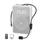 ZXL-H3 Portable Teaching Microphone Amplifier with Time Display, Spec: Wireless Version (White) - 1