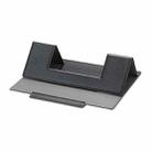 Laptop Leather Folding Stand Tablet Phone Holder(Black) - 1