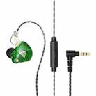 QKZ AK6 PRO HiFi Subwoofer In-Ear Wired Headphones with Mic(Green) - 1