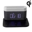 S26 3 in 1 Mobile Phone Wireless Charger with Clock & Night Light(Black) - 1