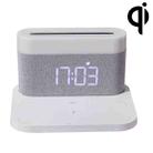 S26 3 in 1 Mobile Phone Wireless Charger with Clock & Night Light(White) - 1