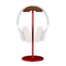 020 Walnut Aluminum Alloy Display Holder for Headset(Red) - 1